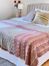 Load image into Gallery viewer, Vintage Sari Kantha Quilt
