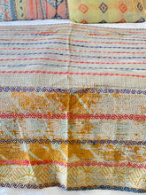 Load image into Gallery viewer, Vintage Sari Kantha Quilt