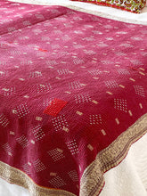 Load image into Gallery viewer, Vintage Sari Kantha Quilt