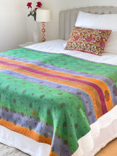 Load image into Gallery viewer, Vintage Sari Kantha Quilt