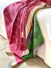 Load image into Gallery viewer, Vintage Sari Kantha Quilt