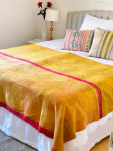 Load image into Gallery viewer, Vintage Sari Kantha Quilt