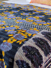 Load image into Gallery viewer, Vintage Sari kantha Quilt
