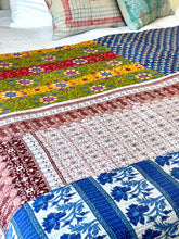Load image into Gallery viewer, Vintage Sari Kantha Quilt