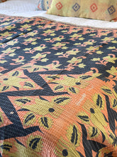 Load image into Gallery viewer, Vintage Sari Kantha Quilt