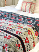 Load image into Gallery viewer, Vintage Sari kantha Quilt
