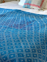 Load image into Gallery viewer, Vintage Sari Kantha Quilt