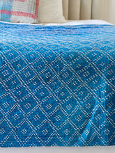 Load image into Gallery viewer, Vintage Sari Kantha Quilt