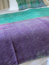 Load image into Gallery viewer, Vintage Sari Kantha Quilt