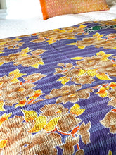 Load image into Gallery viewer, Vintage Sari Kantha Quilt