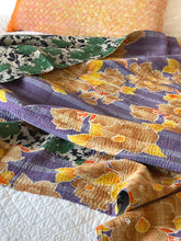 Load image into Gallery viewer, Vintage Sari Kantha Quilt