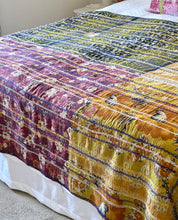 Load image into Gallery viewer, Vintage Sari Kantha Quilt