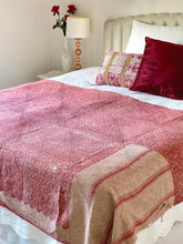 Load image into Gallery viewer, Vintage Sari Kantha Quilt