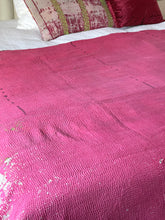 Load image into Gallery viewer, Vintage Sari Kantha Quilt