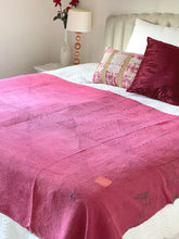 Load image into Gallery viewer, Vintage Sari Kantha Quilt