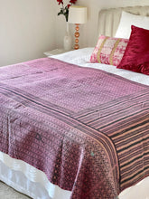 Load image into Gallery viewer, Vintage Sari Kantha Quilt