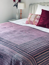Load image into Gallery viewer, Vintage Sari Kantha Quilt