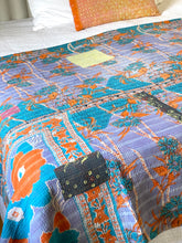 Load image into Gallery viewer, Vintage Sari Kantha Quilt