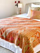 Load image into Gallery viewer, Vintage Sari Kantha Quilt