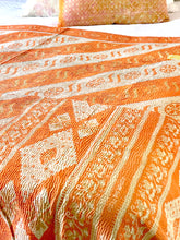 Load image into Gallery viewer, Vintage Sari Kantha Quilt