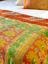 Load image into Gallery viewer, Vintage Sari Kantha Quilt