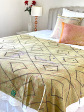 Load image into Gallery viewer, Vintage Sari Kantha Quilt