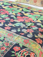 Load image into Gallery viewer, Vintage Sari kantha Quilt