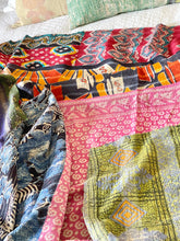 Load image into Gallery viewer, Vintage Sari Knatha Quilt