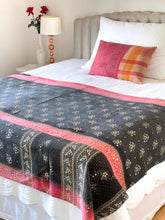 Load image into Gallery viewer, Vintage Sari kantha Quilt