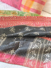 Load image into Gallery viewer, Vintage Sari kantha Quilt