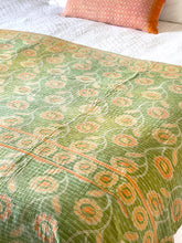 Load image into Gallery viewer, Vintage Sari kantha Quilt
