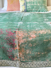 Load image into Gallery viewer, Vintage Sari Kantha Quilt