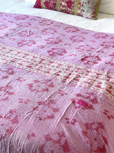 Load image into Gallery viewer, Vintage Sari kantha Quilt