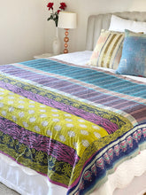 Load image into Gallery viewer, Vintage Sari Kantha Quilt