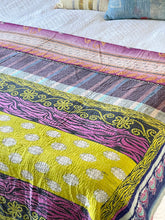 Load image into Gallery viewer, Vintage Sari Kantha Quilt