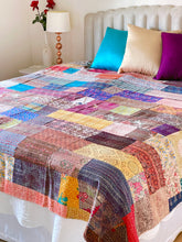 Load image into Gallery viewer, Stone Washed Kantha Bedcover