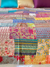 Load image into Gallery viewer, Stone Washed Kantha Bedcover