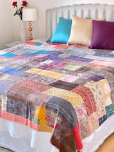 Load image into Gallery viewer, Stone Washed Kantha Bedcover