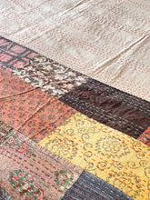 Load image into Gallery viewer, Stone Washed Kantha Bedcover