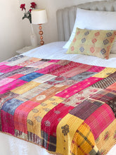 Load image into Gallery viewer, Stone washed Kantha Bedcover
