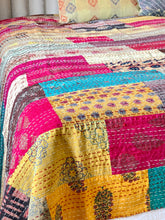 Load image into Gallery viewer, Stone washed Kantha Bedcover