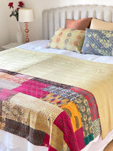 Load image into Gallery viewer, Stone washed Kantha Bedcover