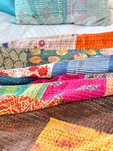 Load image into Gallery viewer, Stone Washed Kantha Bedcover