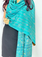 Load image into Gallery viewer, Silk Sari Kantha Shawl