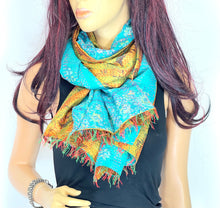 Load image into Gallery viewer, Silk Sari Kantha Shawl