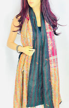 Load image into Gallery viewer, Silk Sari Kantha Shawl