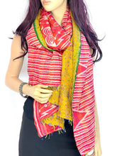 Load image into Gallery viewer, Silk Sari Kantha Shawl