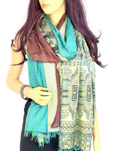 Load image into Gallery viewer, Silk Sari Kantha Shawl