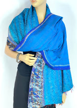 Load image into Gallery viewer, Silk Sari Kantha Shawl