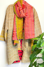 Load image into Gallery viewer, Silk Sari Kantha Shawl